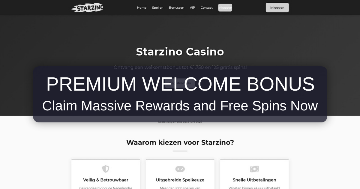Starzino Casino welcome bonus